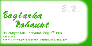 boglarka mohaupt business card